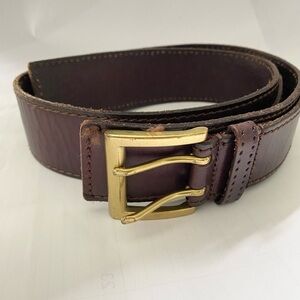 Linea Pelle Burgundy Genuine Leather Belt